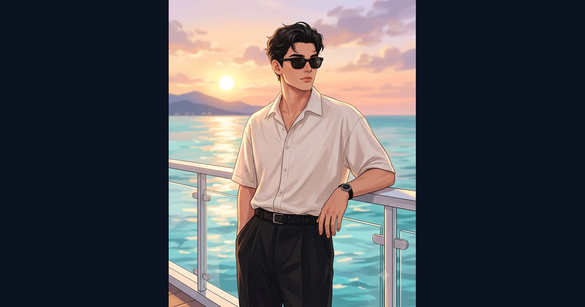 Aesthetic Anime Boy Prompt AI Image Prompt Result