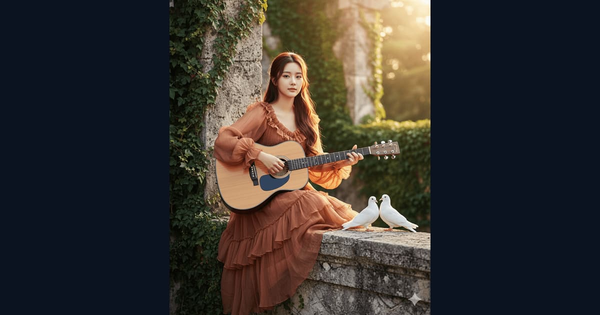 The Minstrel and the Doves AI Image Prompt Result