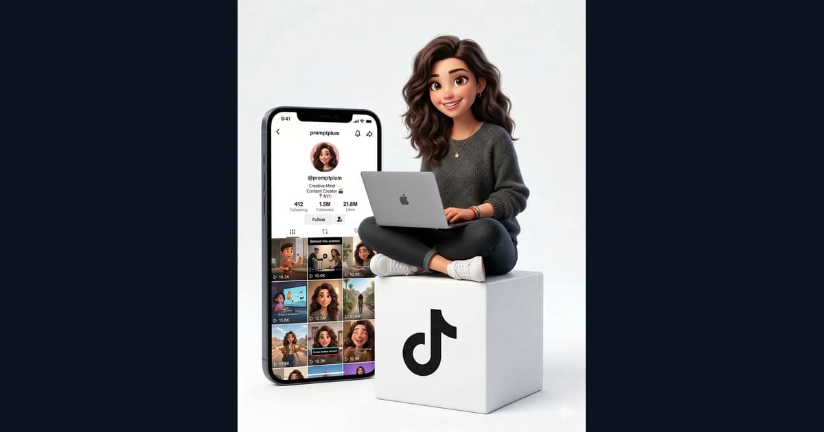 Digital Content Creator TikTok Profile Prompt AI Image Prompt Result
