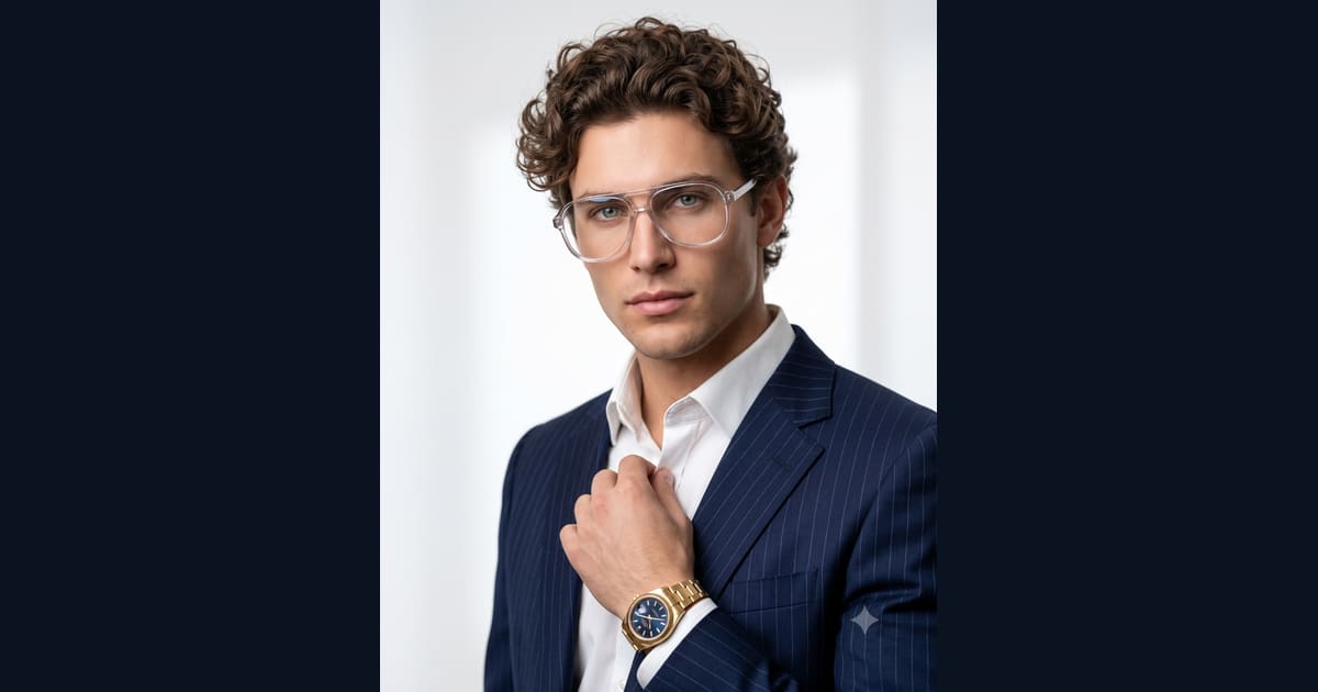 Tailored Double-Breasted Executive Style AI Image Prompt Result