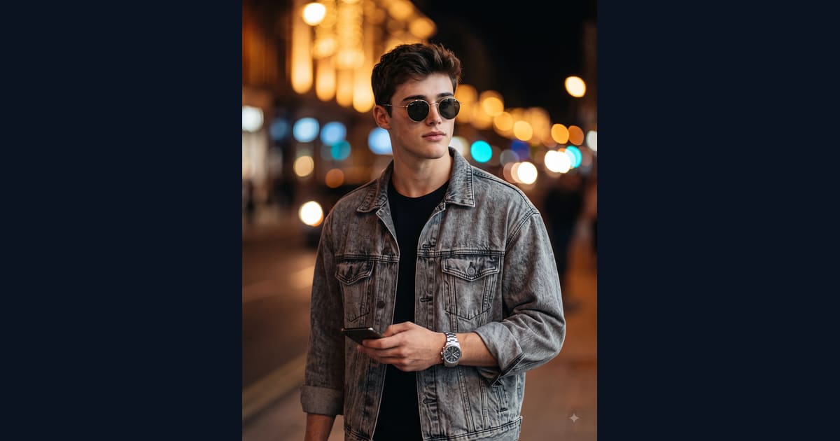 Men's Street Fashion AI Image Prompt Result
