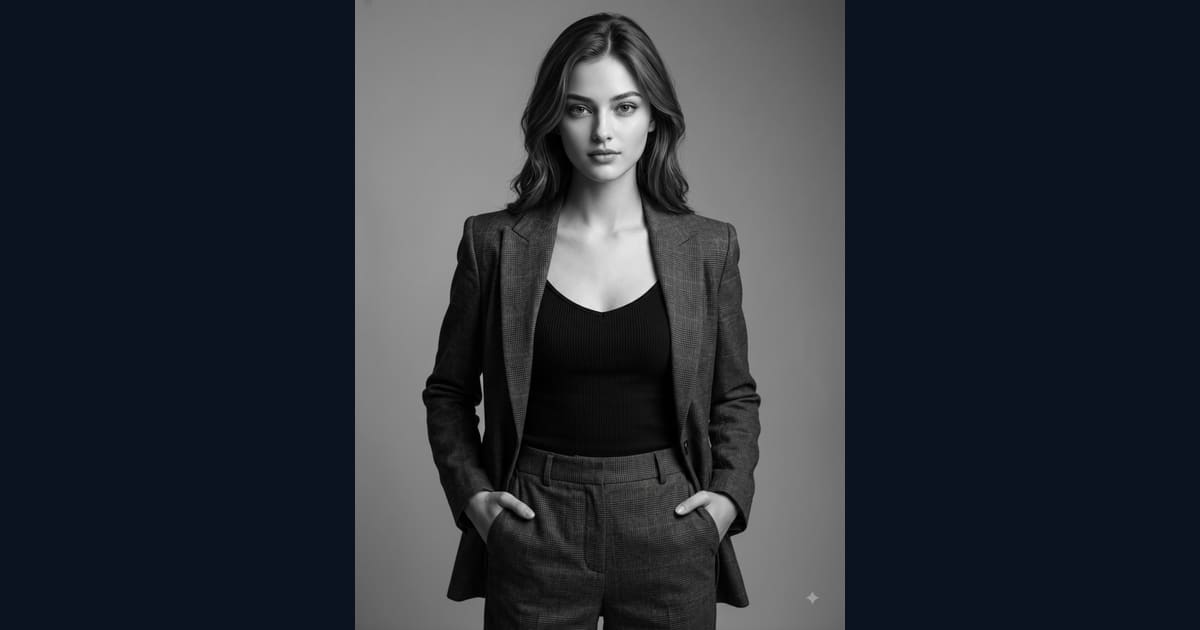 Black and White Fashion Prompt AI Image Prompt Result