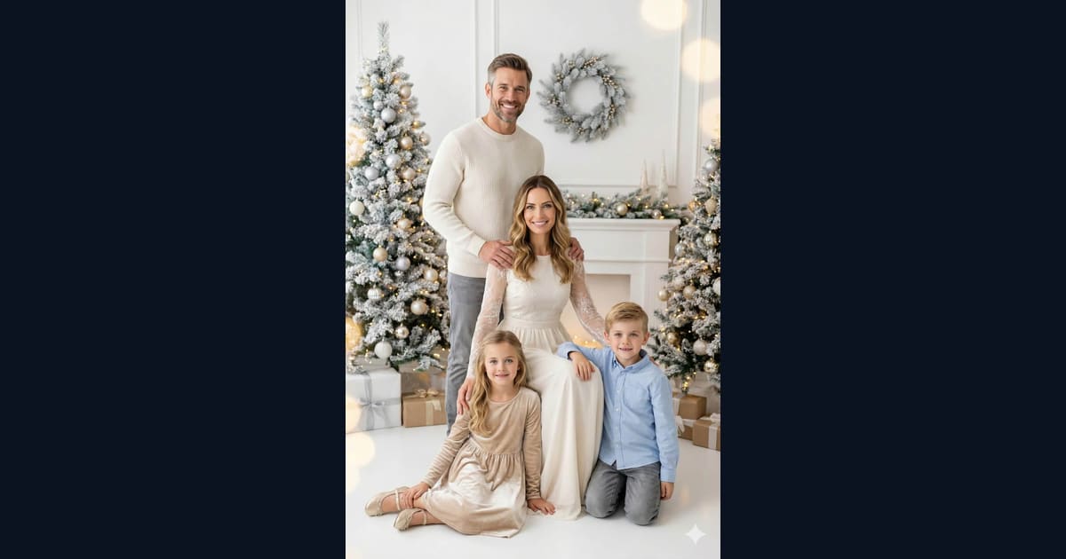 Winter Whites & Holiday Lights AI Image Prompt Result