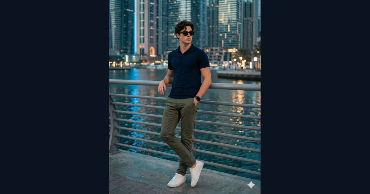 Evening Portrait by the Marina Waterfront AI Image Prompt Result