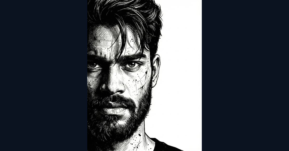 Gritty Portrait Art Prompt AI Image Prompt Result