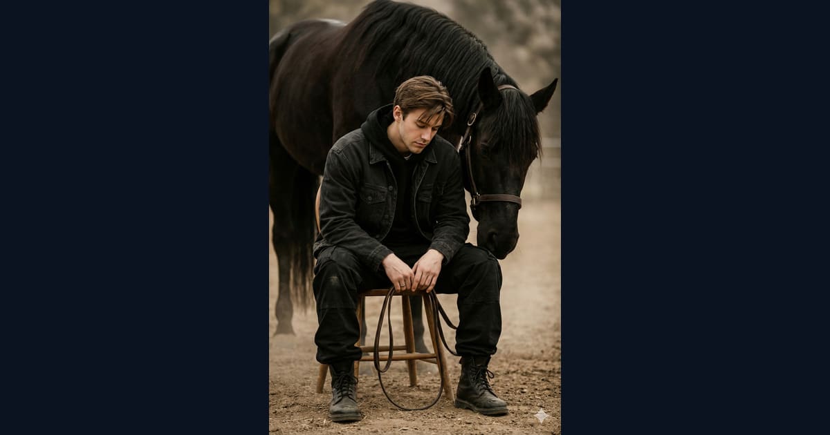 Man and Horse Bonding Moment AI Image Prompt Result