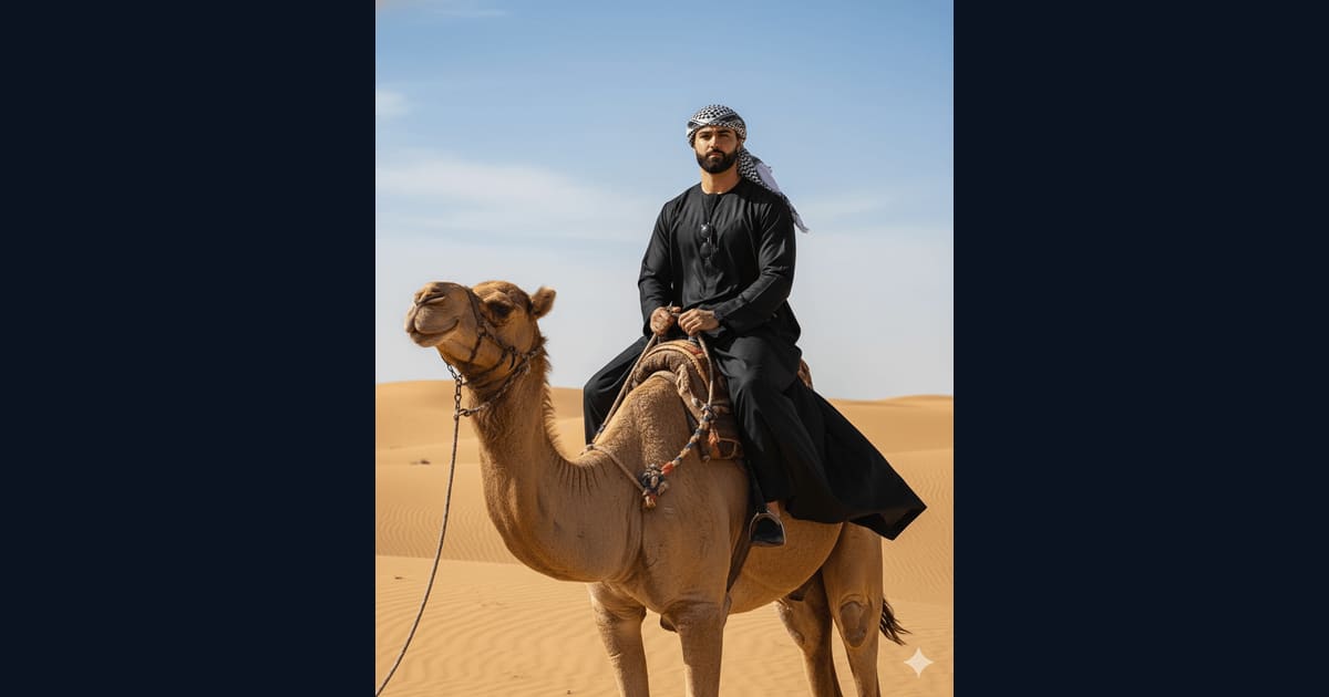 Journey Across the Sands AI Image Prompt Result