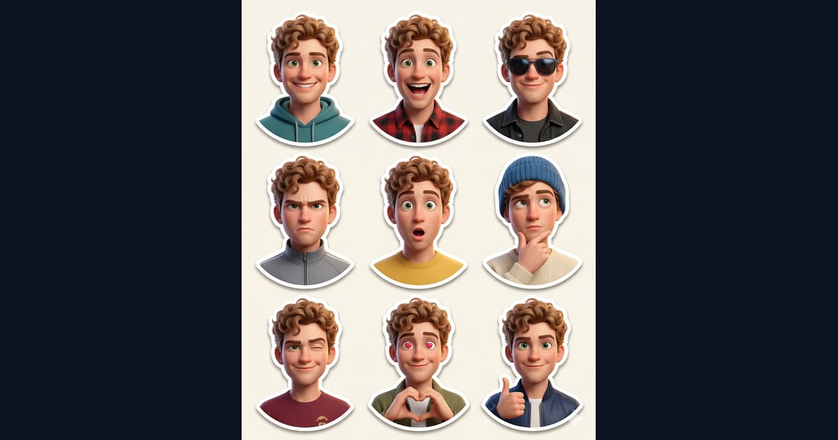The Expression Grid AI Image Prompt Result