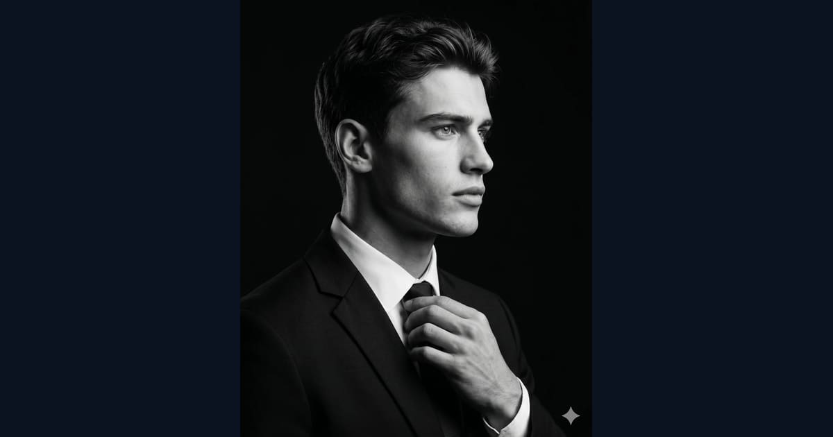 Dramatic Monochrome Portrait Prompt AI Image Prompt Result