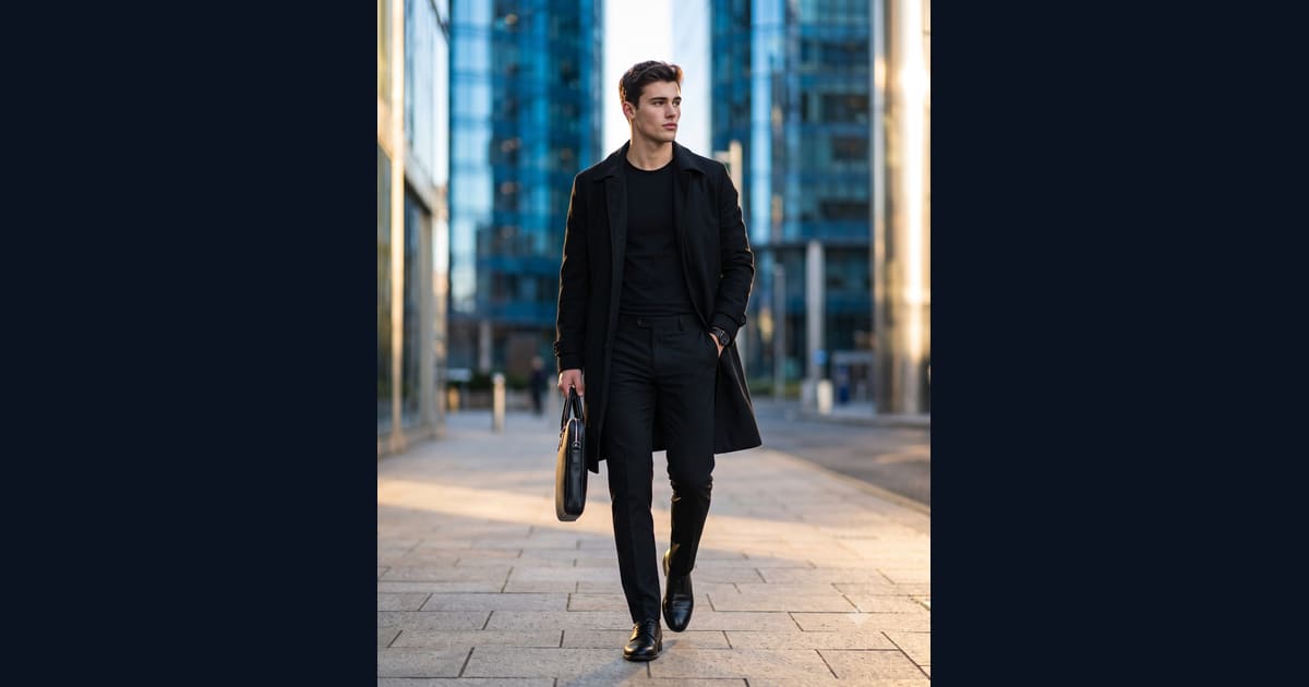 Stylish Men's Trench Coat Prompt AI Image Prompt Result
