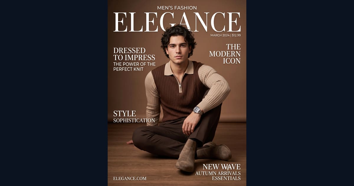 Quiet Luxury Men's Fashion Magazine Photo AI Image Prompt Result