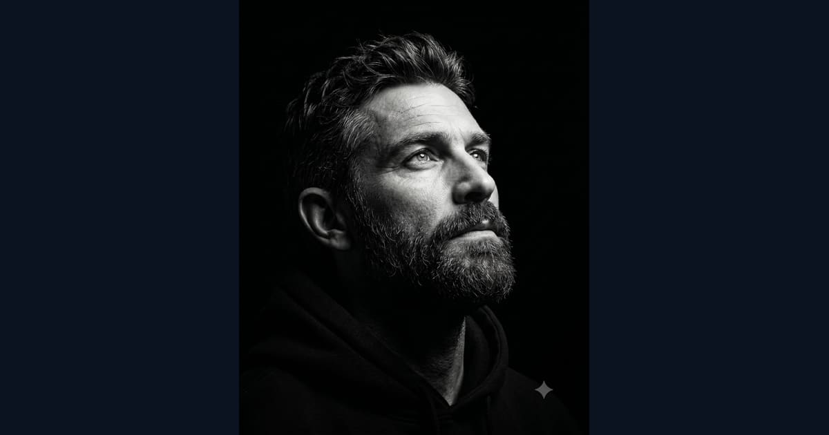 Monochrome Male Portrait Prompt AI Image Prompt Result
