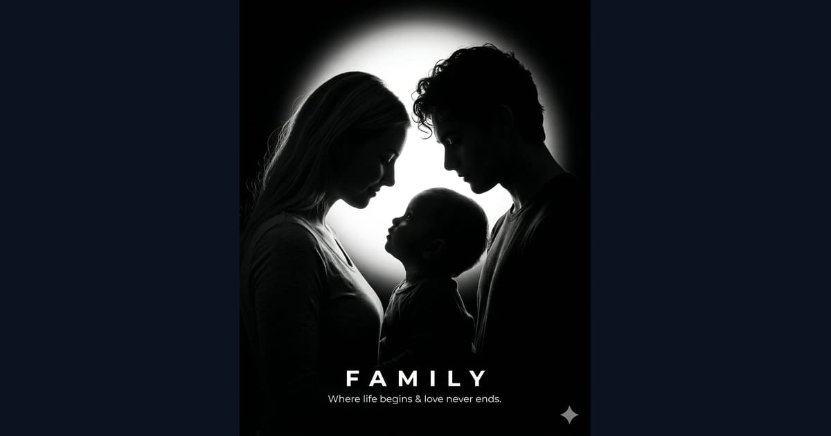 Family Silhouette Art Prompt AI Image Prompt Result
