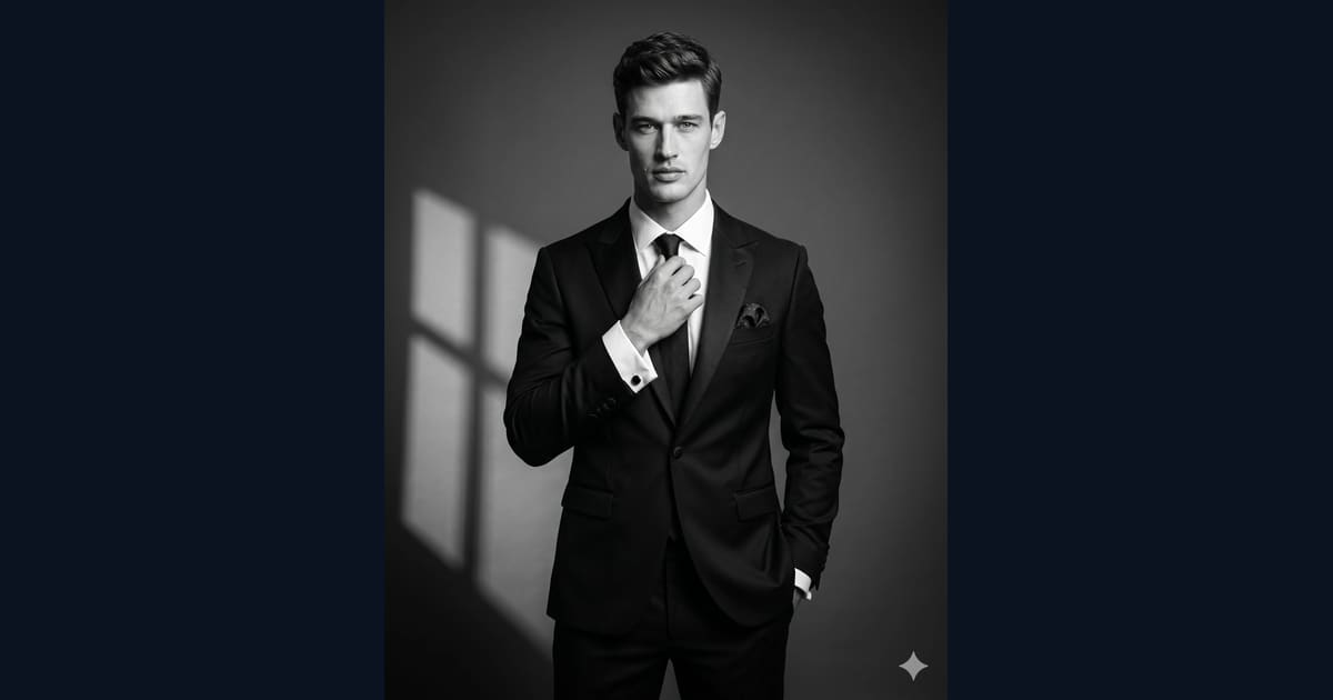 Men’s Editorial Fashion Prompt AI Image Prompt Result