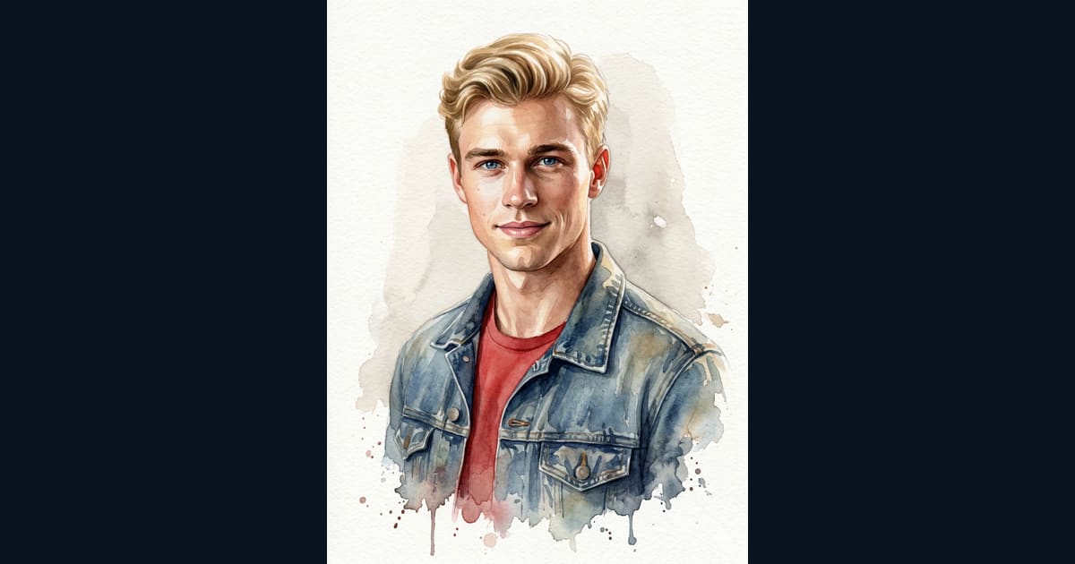 Digital Watercolor Portrait Prompt AI Image Prompt Result