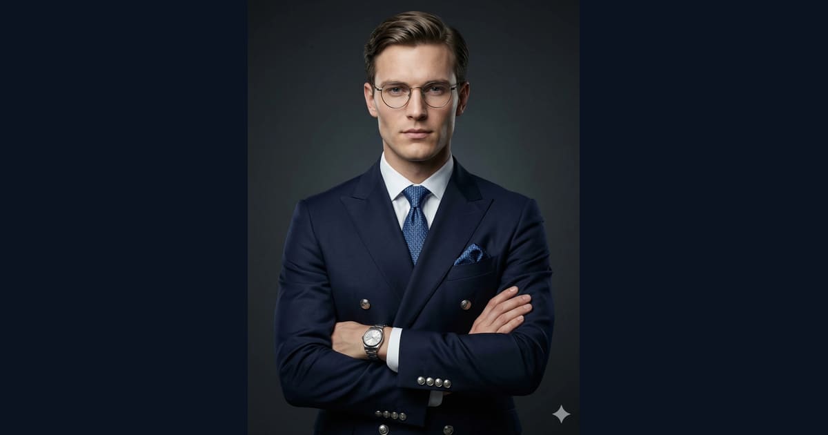 Classic Formal Executive Business Headshot AI Image Prompt Result