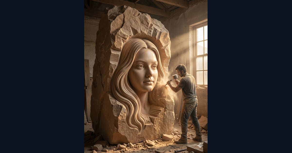 Realistic Stone Art Prompt AI Image Prompt Result