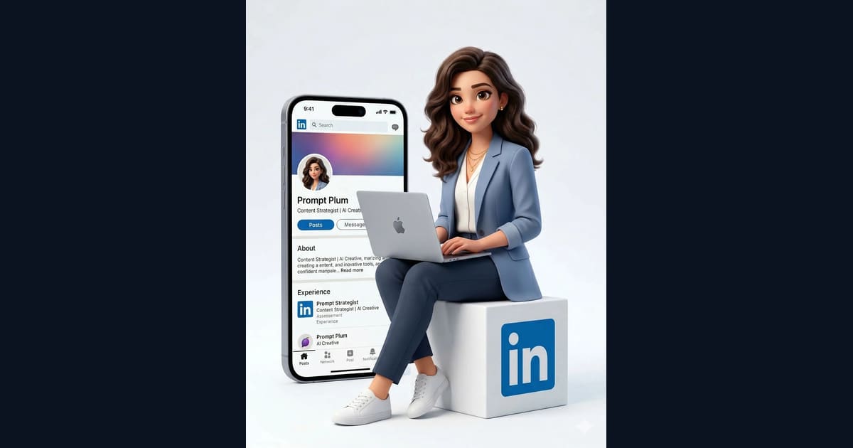 LinkedIn Profile Illustration Prompt AI Image Prompt Result