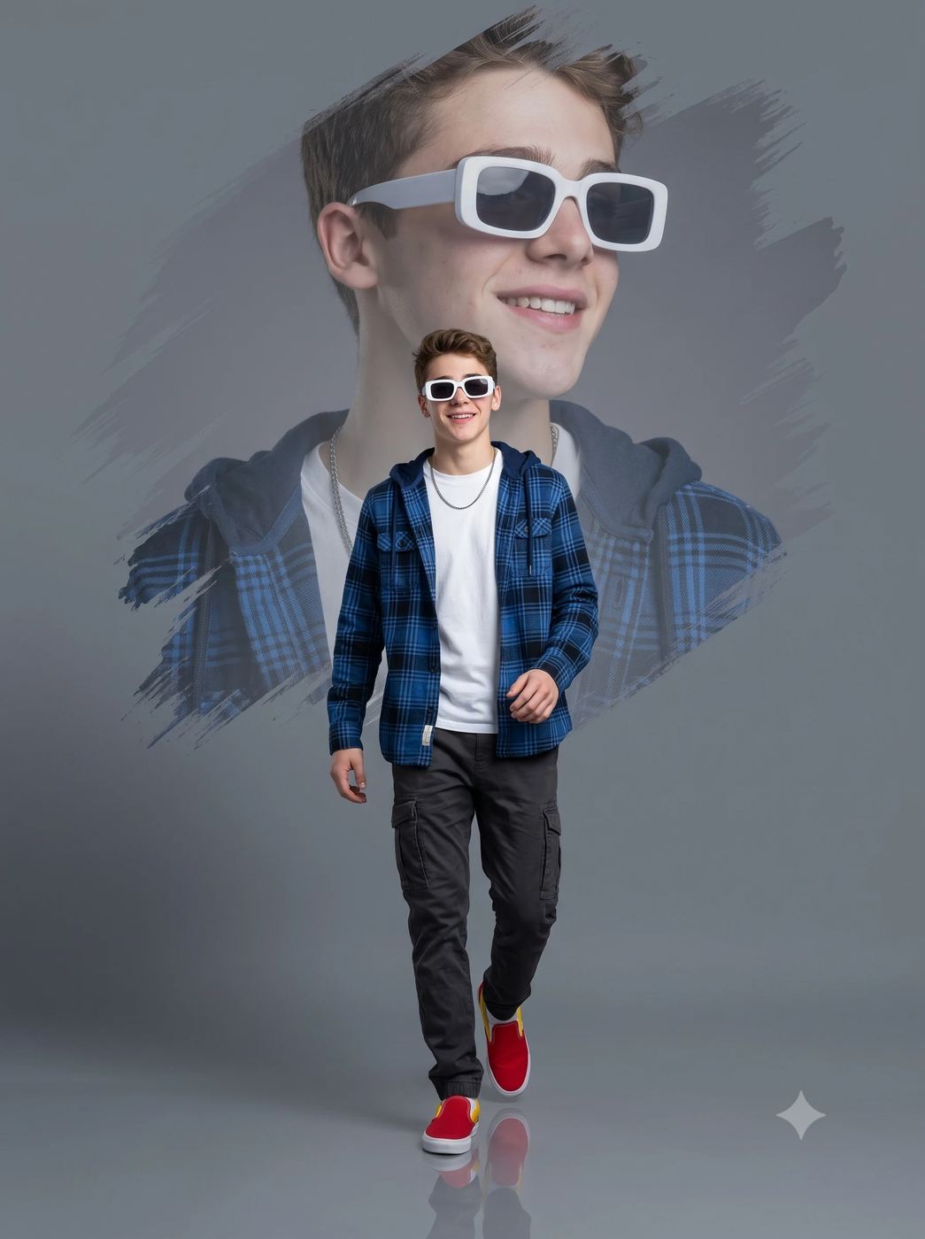 walking-boy-in-blue-plaid-outfit-ai-photo-editing-ai-prompt-by-promptplum-1