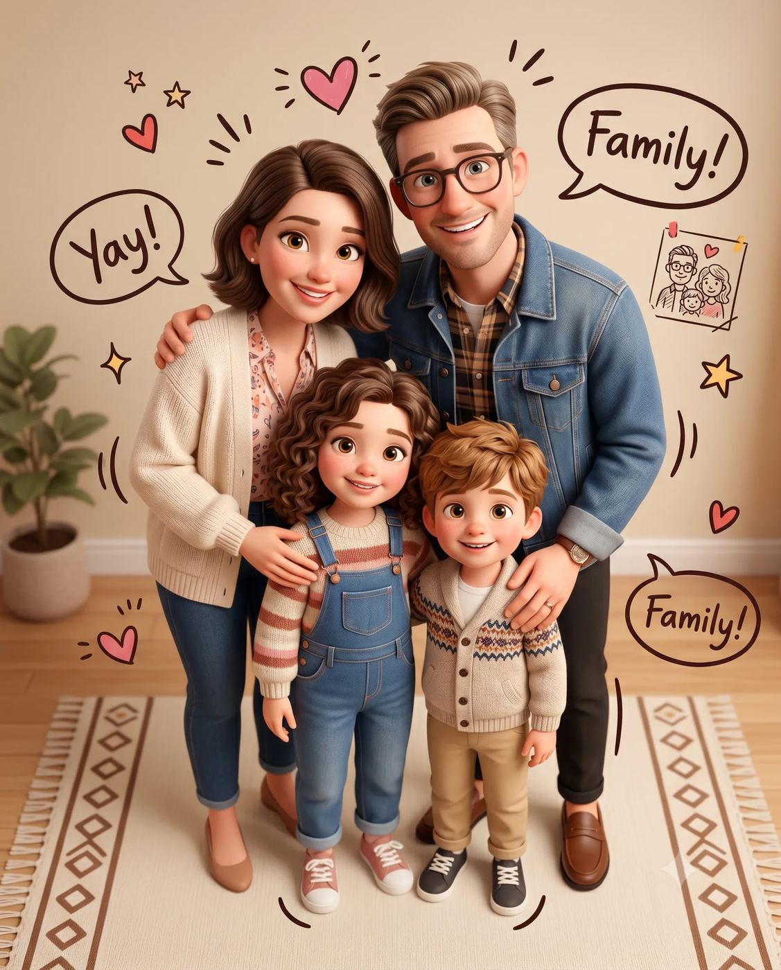 Cozy 3D Family Gathering