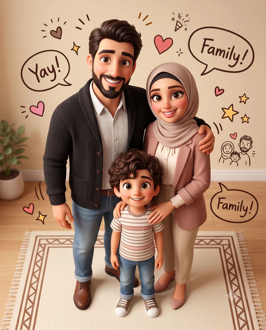 Cozy 3D Family Gathering