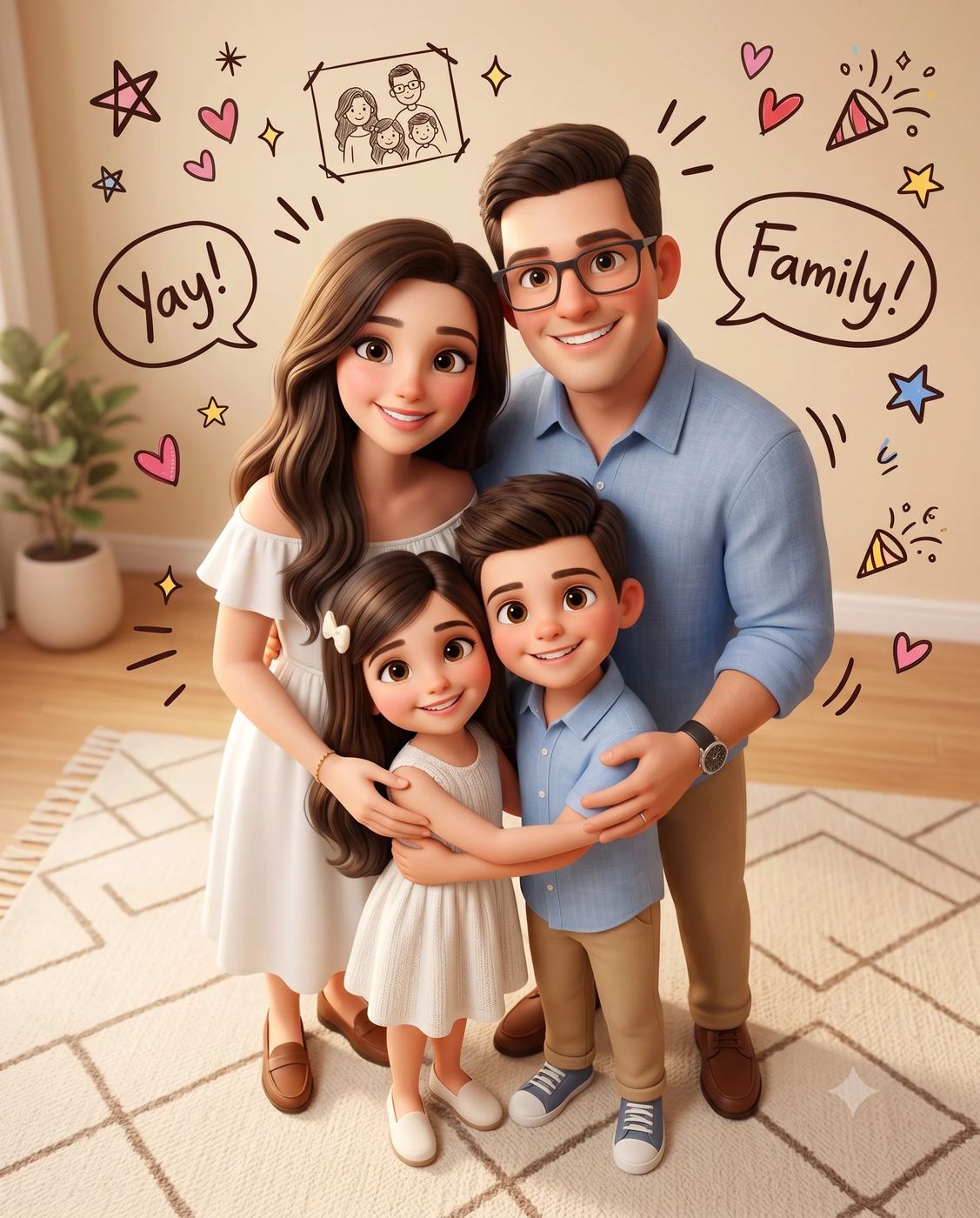 Cozy 3D Family Gathering