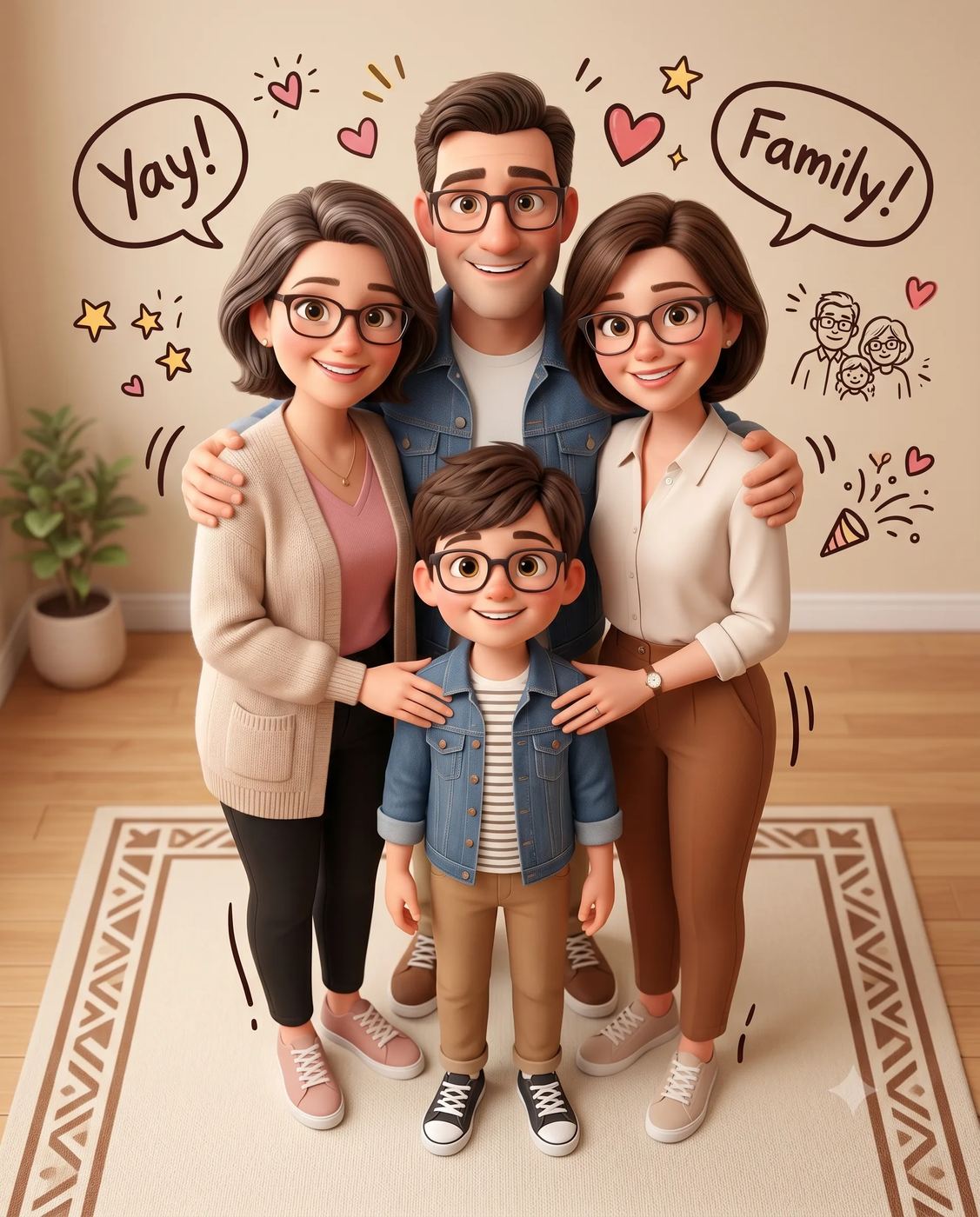 Cozy 3D Family Gathering