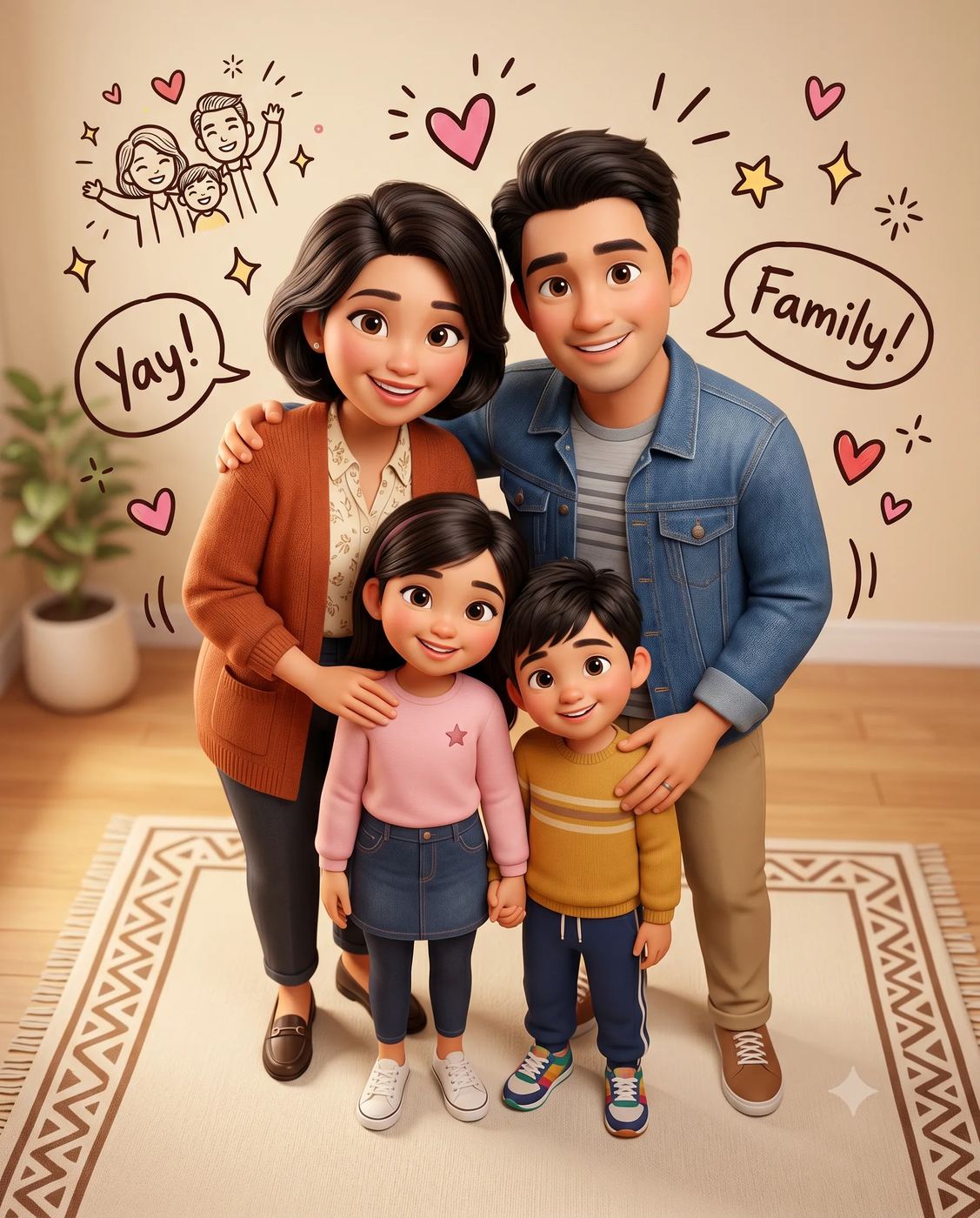 Cozy 3D Family Gathering
