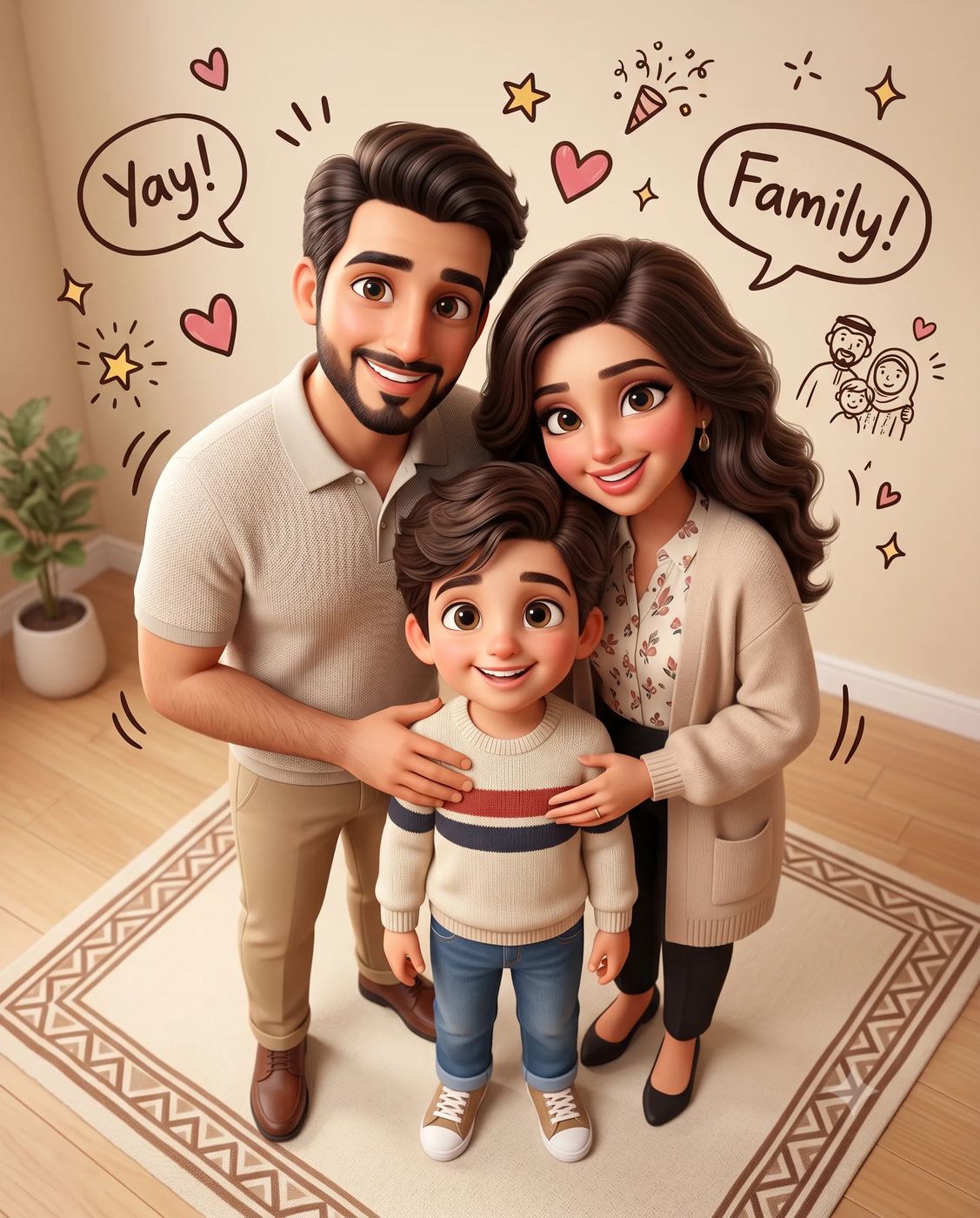 Cozy 3D Family Gathering