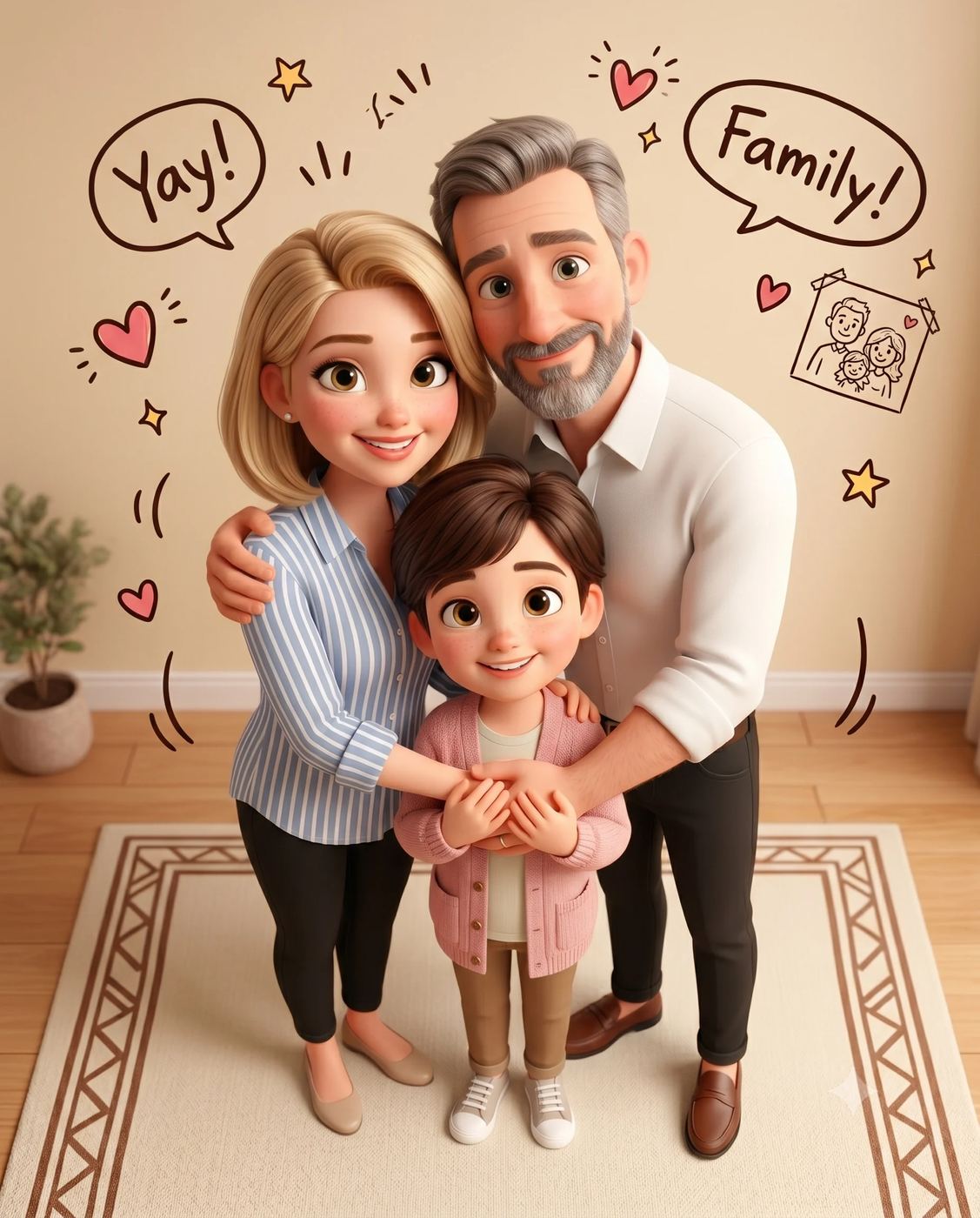 Cozy 3D Family Gathering