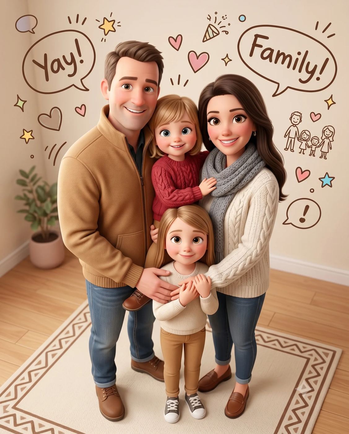 Cozy 3D Family Gathering