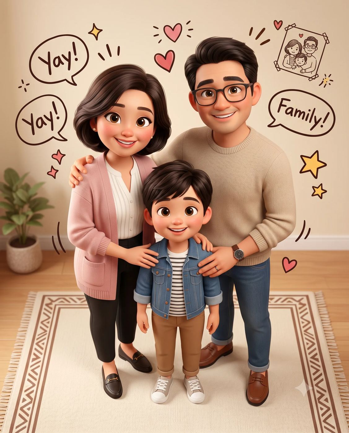 Cozy 3D Family Gathering