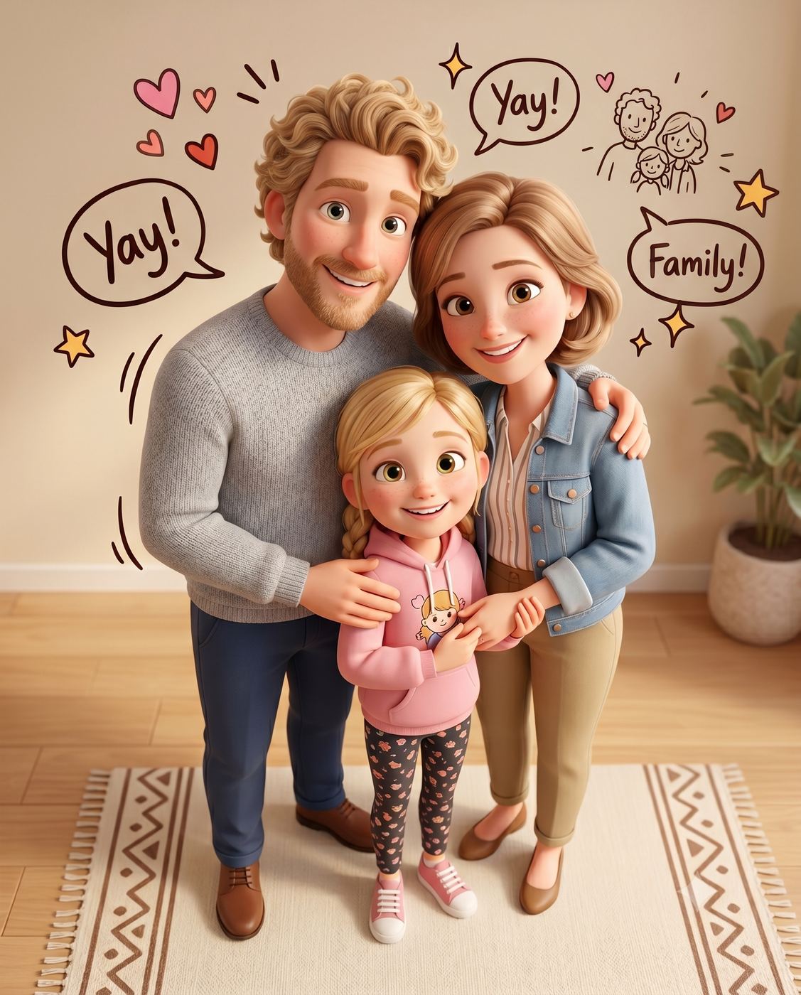 Cozy 3D Family Gathering