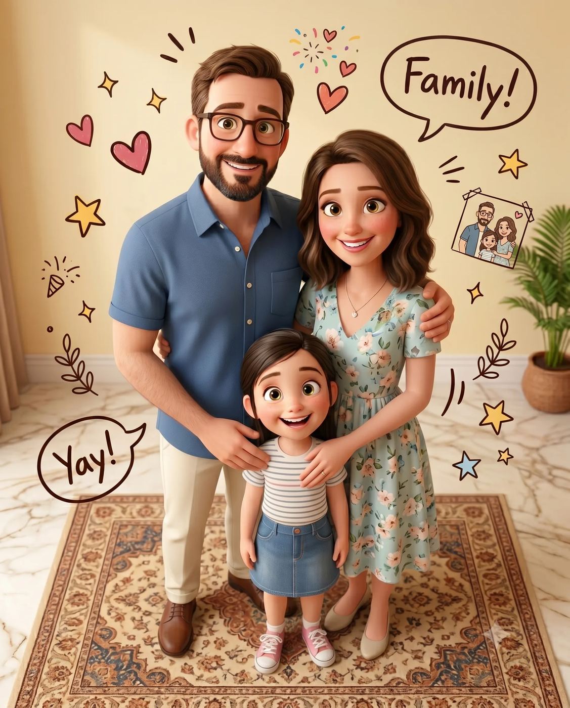 Cozy 3D Family Gathering