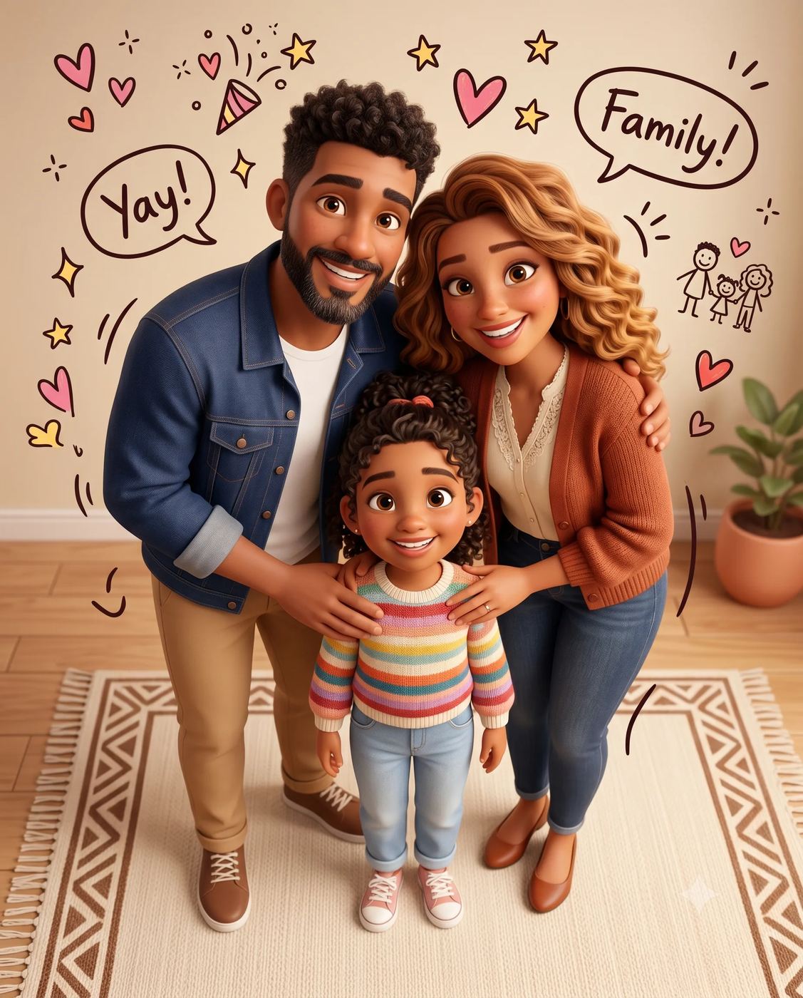 Cozy 3D Family Gathering