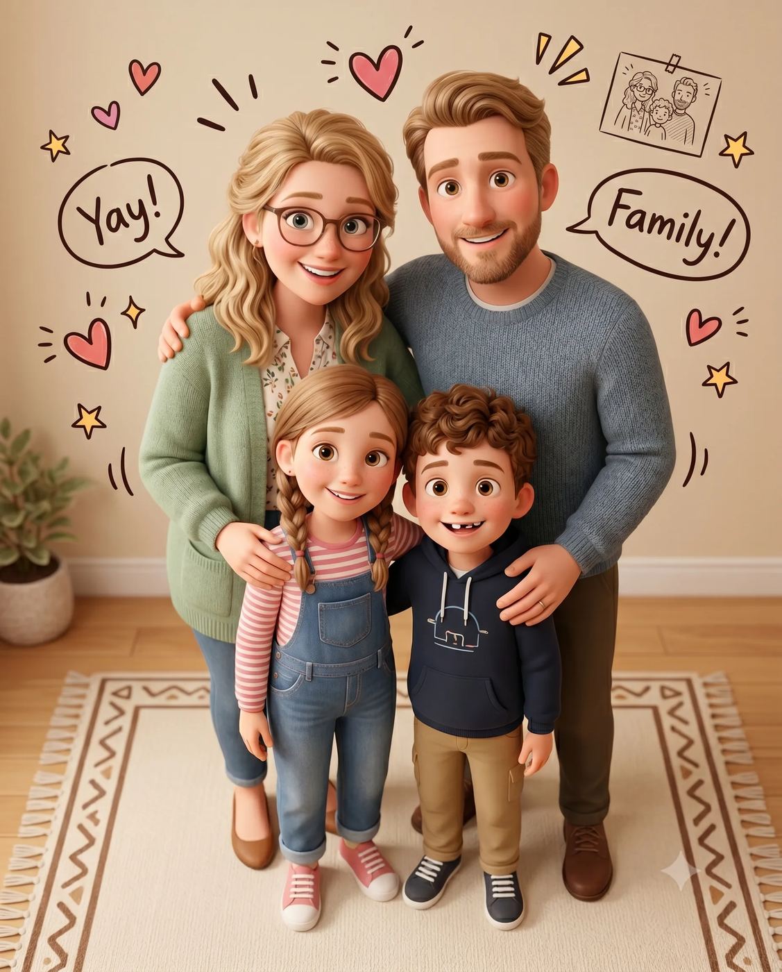 Cozy 3D Family Gathering