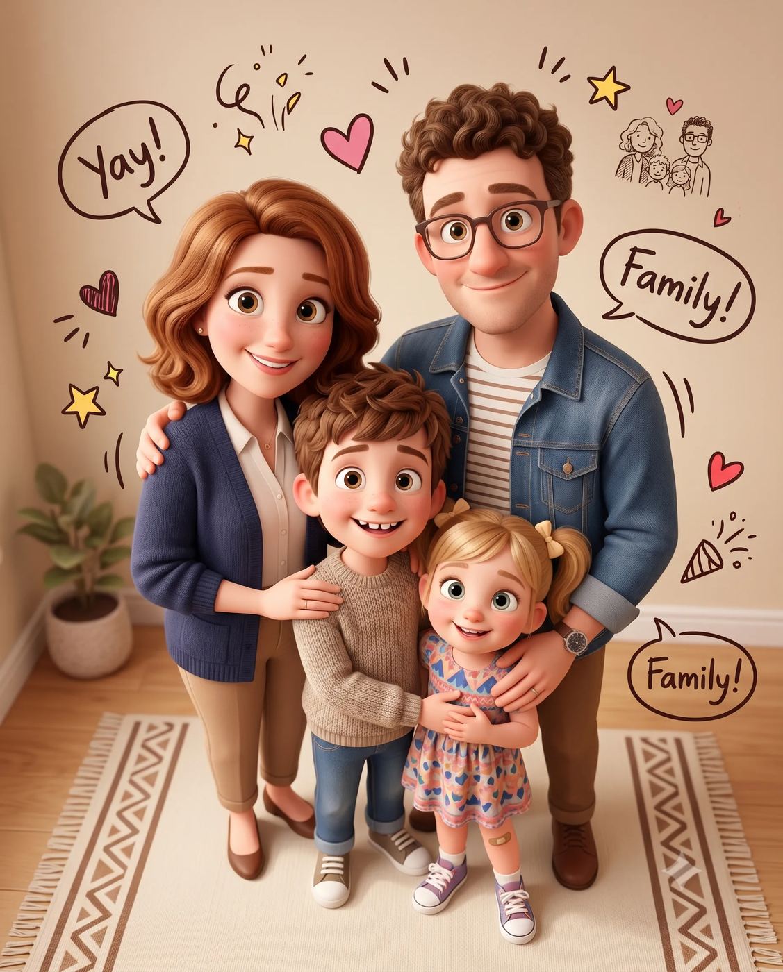 Cozy 3D Family Gathering