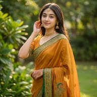 Elegant Indian Woman Saree Portrait AI Photo Editing Prompt.