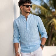 mens-fashion-linen-shirt-white-wall-portrait-ai-prompt-by-promptplum-4