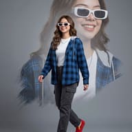walking-girl-in-blue-plaid-outfit-ai-photo-editing-ai-prompt-by-promptplum-4