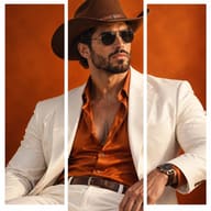 Cinematic Cowboy Triptych Portrait