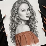 realistic-woman-pencil-sketch-portrait-terracotta-top-ai-prompt-by-promptplum-6