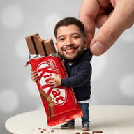 miniature-man-holding-giant-kitkat-ai-art-prompt-by-promptplum-3