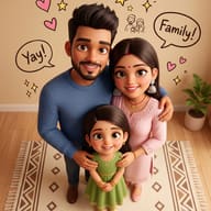 Result 7 for Cozy 3D Family Gathering AI Photo Editing Prompt
