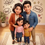 Result 16 for Cozy 3D Family Gathering AI Photo Editing Prompt