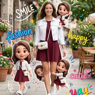 Result 4 for Maroon Mini-Me Magic AI Photo Editing Prompt