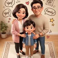 Result 11 for Cozy 3D Family Gathering AI Photo Editing Prompt