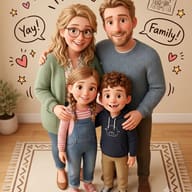 Result 8 for Cozy 3D Family Gathering AI Photo Editing Prompt