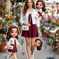Result 2 for Maroon Mini-Me Magic AI Photo Editing Prompt