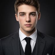 Businessman Portrait in Dark Grey Suit – Studio Headshot AI Prompt